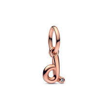 Load image into Gallery viewer, Letter d Script Alphabet Dangle Charm