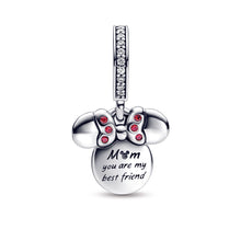 Load image into Gallery viewer, Disney Minnie Mouse Silhouette Double Dangle Charm