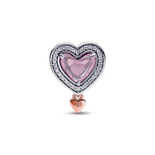 Load image into Gallery viewer, Two-tone Openwork Mum & Heart Charm