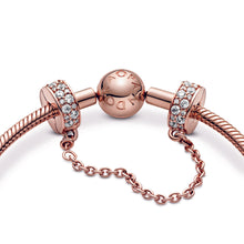 Load image into Gallery viewer, Clear Pavé Safety Chain Clip Charm