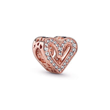 Load image into Gallery viewer, Sparkling Freehand Heart Charm