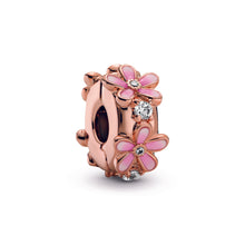 Load image into Gallery viewer, Pink Daisy Spacer Clip Charm