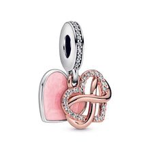 Load image into Gallery viewer, Sparkling Infinity Heart Dangle Charm