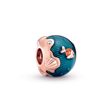 Load image into Gallery viewer, Shimmering Ocean Waves & Fish Charm