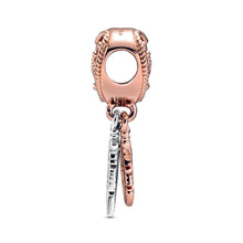 Load image into Gallery viewer, Openwork Heart & Two Feathers Dreamcatcher Charm