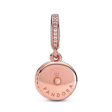 Load image into Gallery viewer, Sparkling Pink Disc Double Dangle Charm