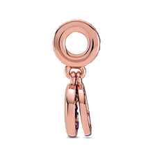 Load image into Gallery viewer, Sparkling Pink Disc Double Dangle Charm