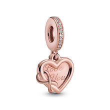 Load image into Gallery viewer, Love You Infinity Heart Dangle Charm