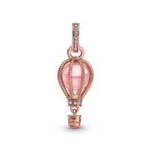 Load image into Gallery viewer, Sparkling Pink Hot Air Balloon Dangle Charm