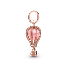 Load image into Gallery viewer, Sparkling Pink Hot Air Balloon Dangle Charm