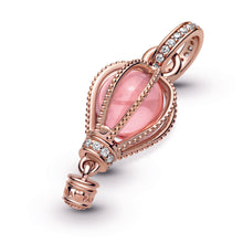 Load image into Gallery viewer, Sparkling Pink Hot Air Balloon Dangle Charm