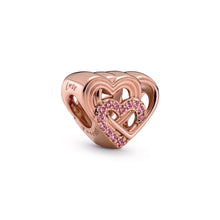 Load image into Gallery viewer, Intertwined Love Hearts Charm