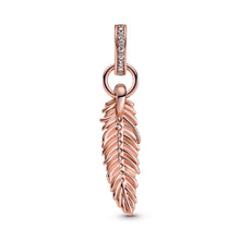 Load image into Gallery viewer, Sparkling Feather Dangle Charm