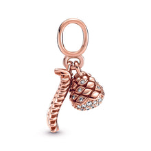 Load image into Gallery viewer, Sparkling Pine Cone Dangle Charm