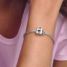 Load image into Gallery viewer, Padlock & Heart Key Charm