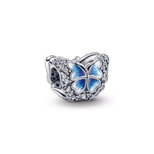 Load image into Gallery viewer, Blue Butterfly Sparkling Charm