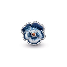 Load image into Gallery viewer, Blue Pansy Flower Charm