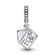 Load image into Gallery viewer, Pansy Flower Envelope Dangle Charm