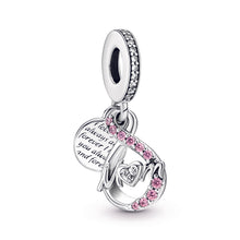 Load image into Gallery viewer, Mum Infinity Pavé Double Dangle Charm