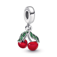 Load image into Gallery viewer, Asymmetrical Cherry Fruit Dangle Charm