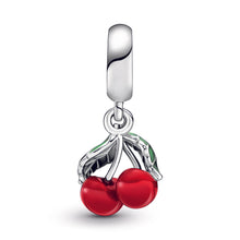 Load image into Gallery viewer, Asymmetrical Cherry Fruit Dangle Charm