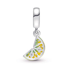 Load image into Gallery viewer, Lemon Slice Sparkling Fruit Dangle Charm