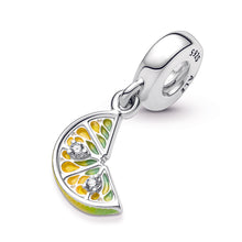 Load image into Gallery viewer, Lemon Slice Sparkling Fruit Dangle Charm