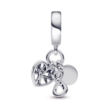 Load image into Gallery viewer, Family Infinity Triple Dangle Charm