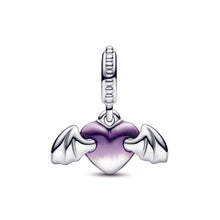 Load image into Gallery viewer, Vampire Winged Heart Dangle Charm