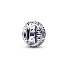 Load image into Gallery viewer, Pandora Logo, Pavé & Beads Charm