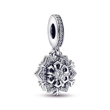 Load image into Gallery viewer, Sparkling Snowflake Double Dangle Charm