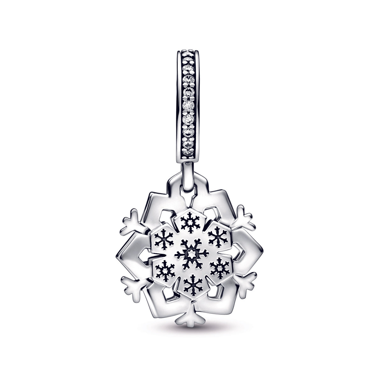 Pandora silver snowflake charm hot sale