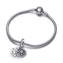 Load image into Gallery viewer, Sparkling Snowflake Double Dangle Charm