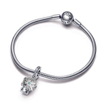 Load image into Gallery viewer, Snowflake Snowglobe Dangle Charm