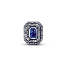 Load image into Gallery viewer, Blue Sparkling Levelled Rectangular Charm