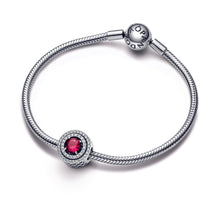 Load image into Gallery viewer, Red Sparkling Levelled Round Charm