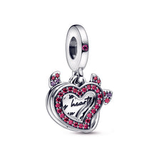 Load image into Gallery viewer, Devil Heart Double Dangle Charm