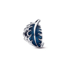 Load image into Gallery viewer, Blue Curved Feather Charm