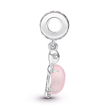 Load image into Gallery viewer, Murano Glass Pink Sea Turtle Dangle Charm