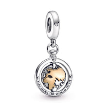 Load image into Gallery viewer, Spinning World Dangle Charm