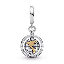 Load image into Gallery viewer, Spinning World Dangle Charm