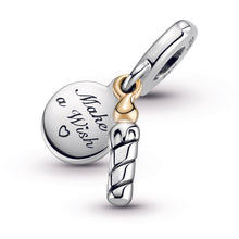 Load image into Gallery viewer, Two-tone Birthday Candle Dangle Charm