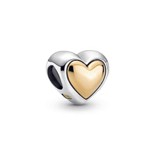 Load image into Gallery viewer, Domed Golden Heart Charm