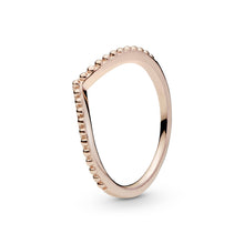 Load image into Gallery viewer, Beaded Wishbone Ring