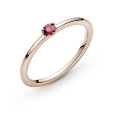 Load image into Gallery viewer, Red Solitaire Ring
