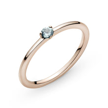Load image into Gallery viewer, Light Blue Solitaire Ring