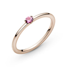 Load image into Gallery viewer, Pink Solitaire Ring