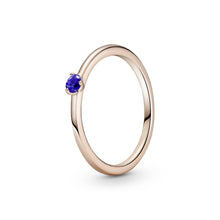Load image into Gallery viewer, Stellar Blue Solitaire Ring