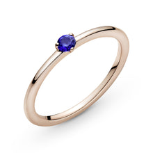 Load image into Gallery viewer, Stellar Blue Solitaire Ring