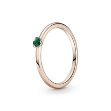 Load image into Gallery viewer, Green Solitaire Ring